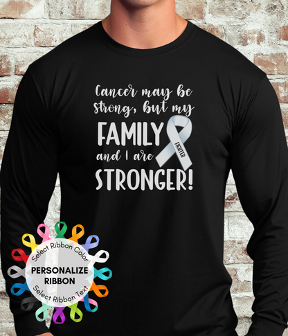 Stronger- Personalized Ribbon Family Shirt