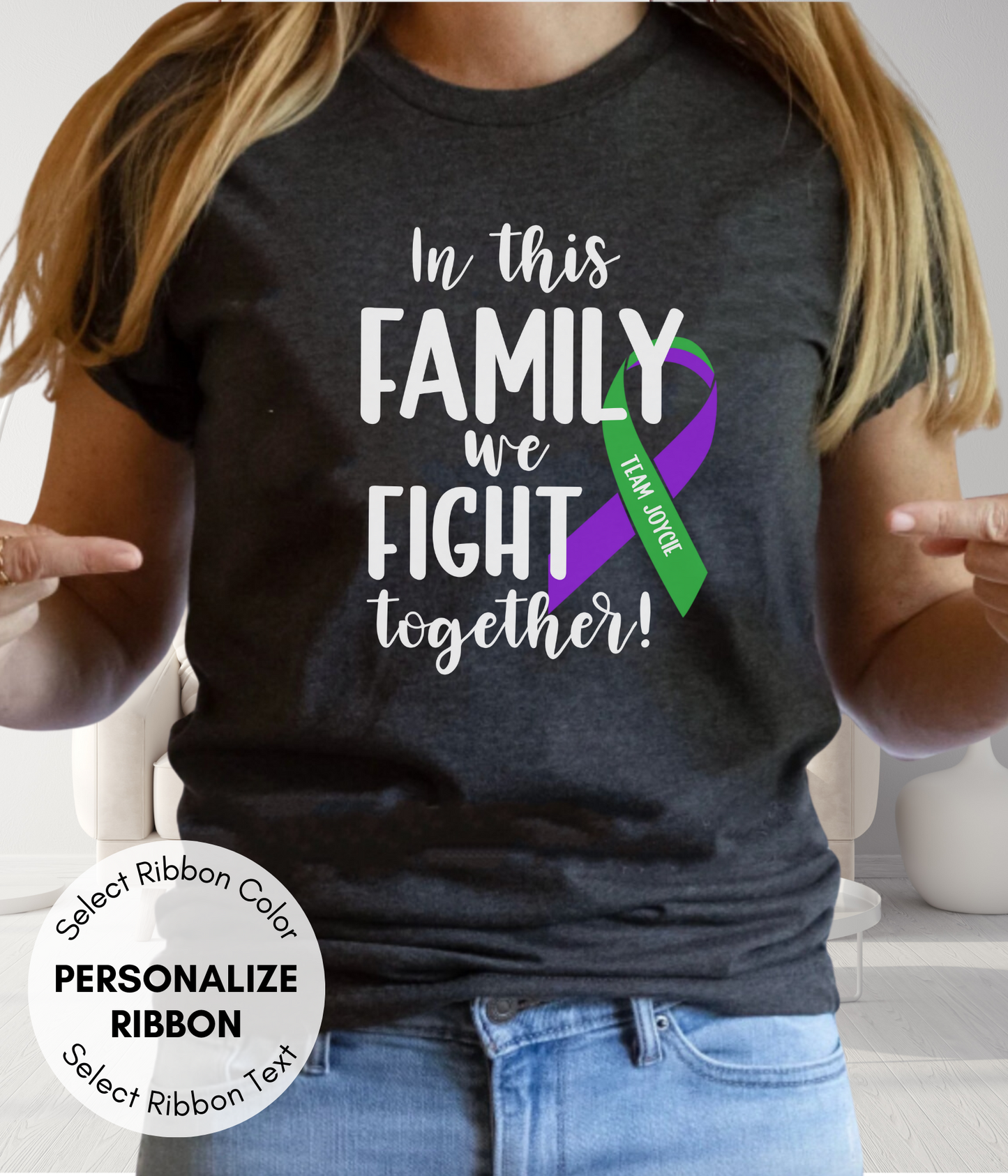 Anal Cancer Shirt Personalized- In This Family We Fight Together