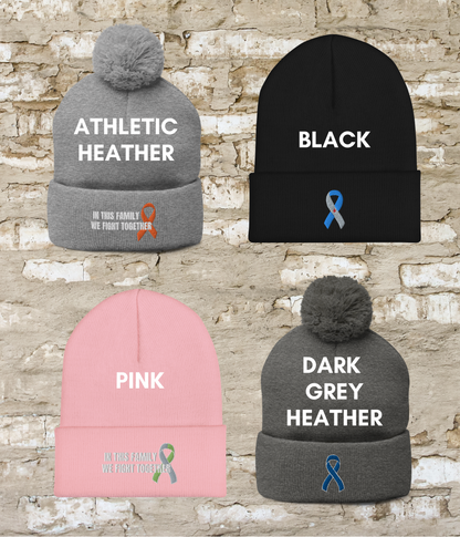 Customizable Winter Hat with Awareness Ribbon