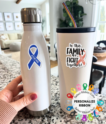 Customizable Family Support Ribbon Decal