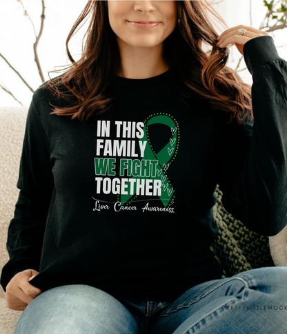 Liver Cancer Awareness Shirt- In This Family We Fight Together